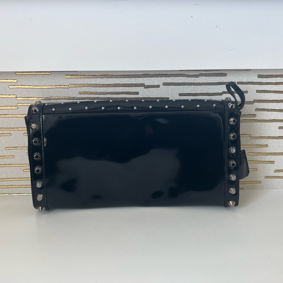 Prada clutch, patent leather w studs - Picture 4 of 5